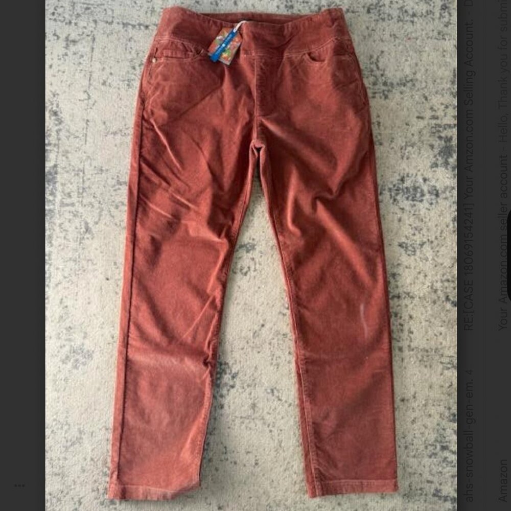 April Cornell NEW Terracotta Rust Large Women's Cashe Corduroy Pull On Pants